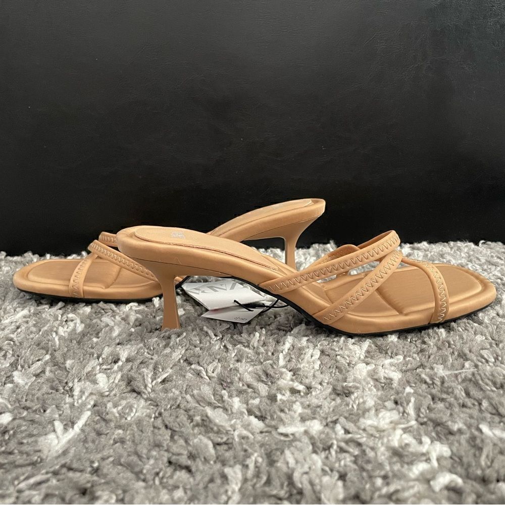 NWT Zara Athletic Heeled Sandals - Picture 5 of 11